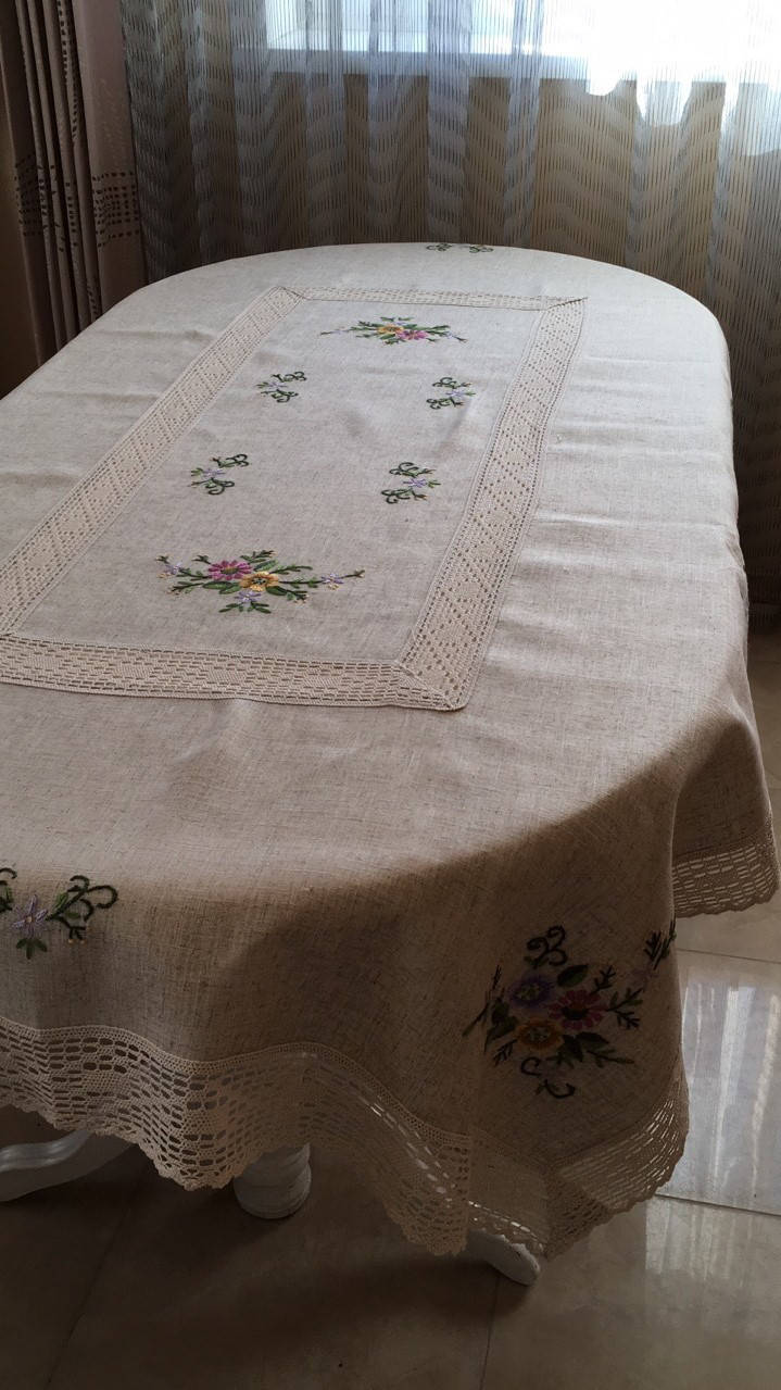 

Скатертина лляна сіра ручної роботи розміри в наявності 180*140см, Светло-серый