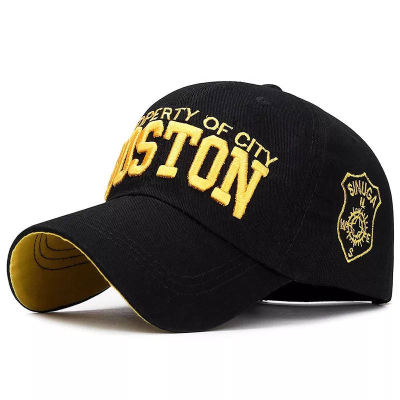 

Кепка Бейсболка Boston, Унисекс Черный с золотым