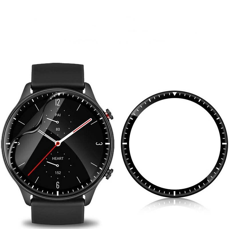 

Защитная пленка для смарт часов Amazfit GTR2 с рамкой (1 шт.)