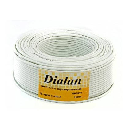 

Кабель сигнальный экранированный Dialan CCA 2x0,22 shielded alarm