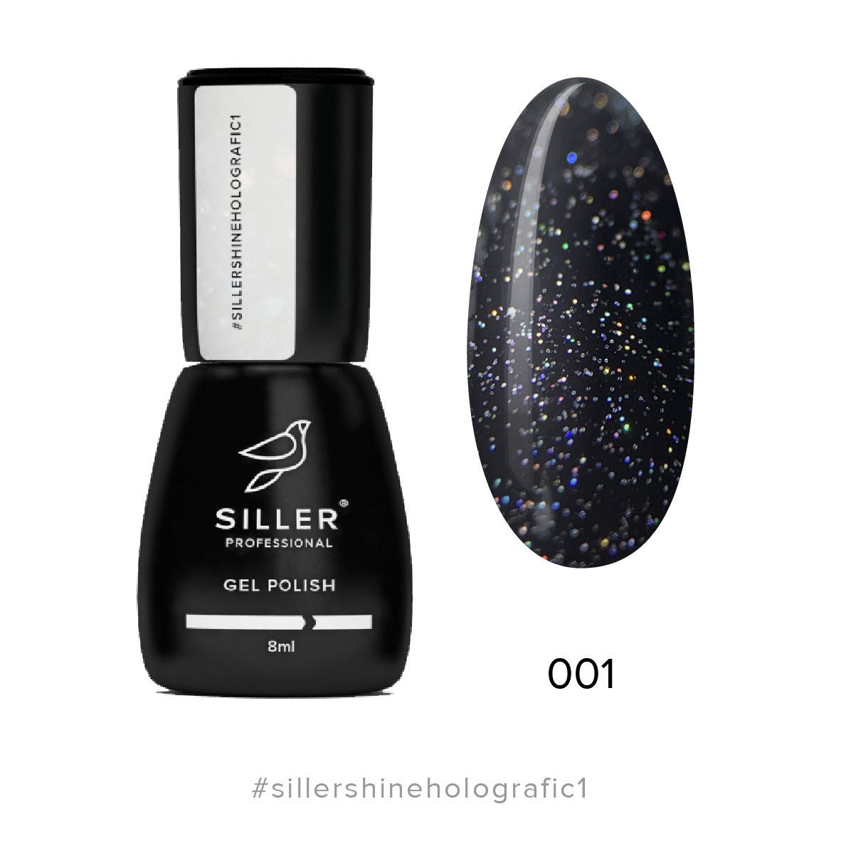 

Top Shine Holografic no wipe Siller Professional 001, 8мл