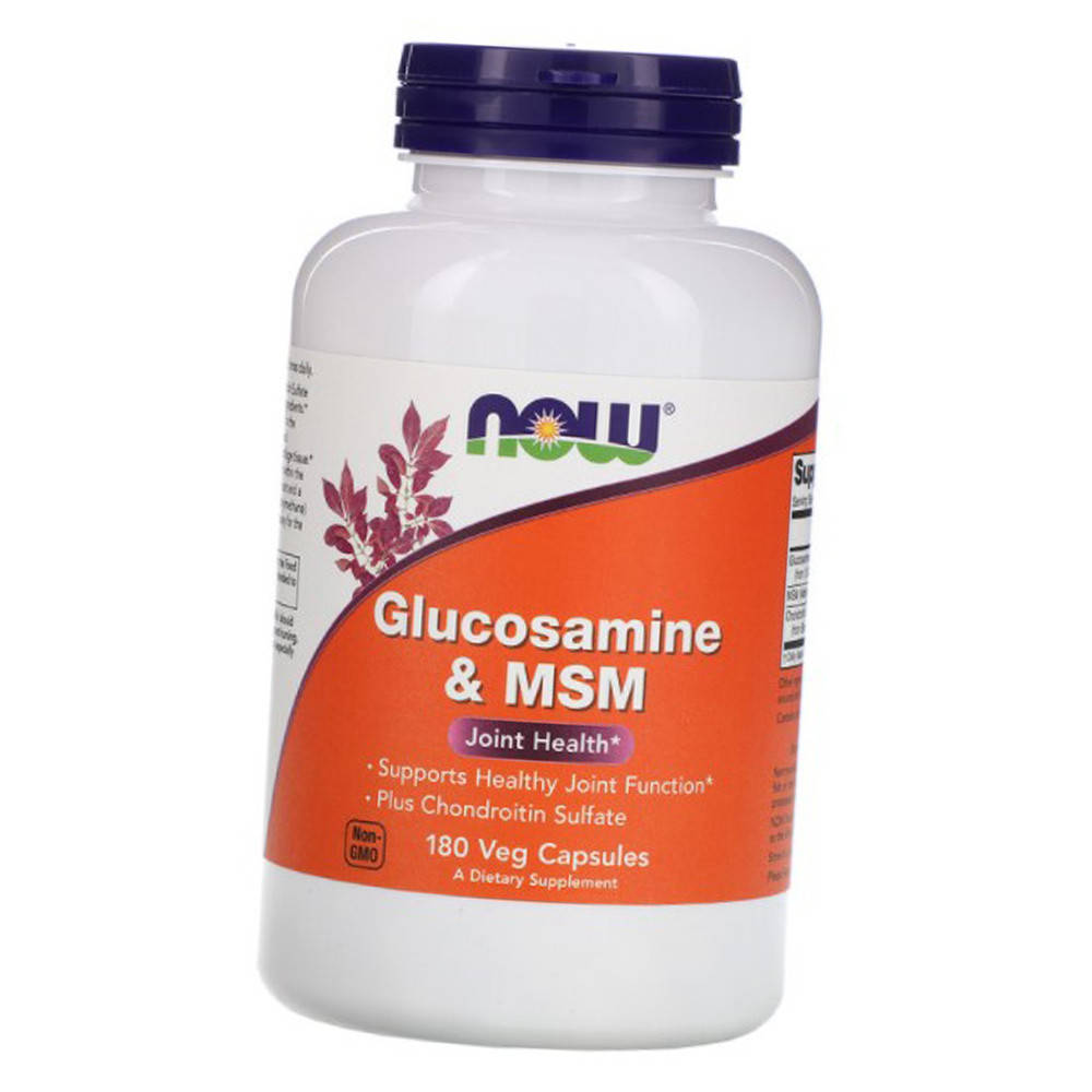 

Глюкозамин и МСМ Now Foods Glucosamine & MSM 180 веган капсул