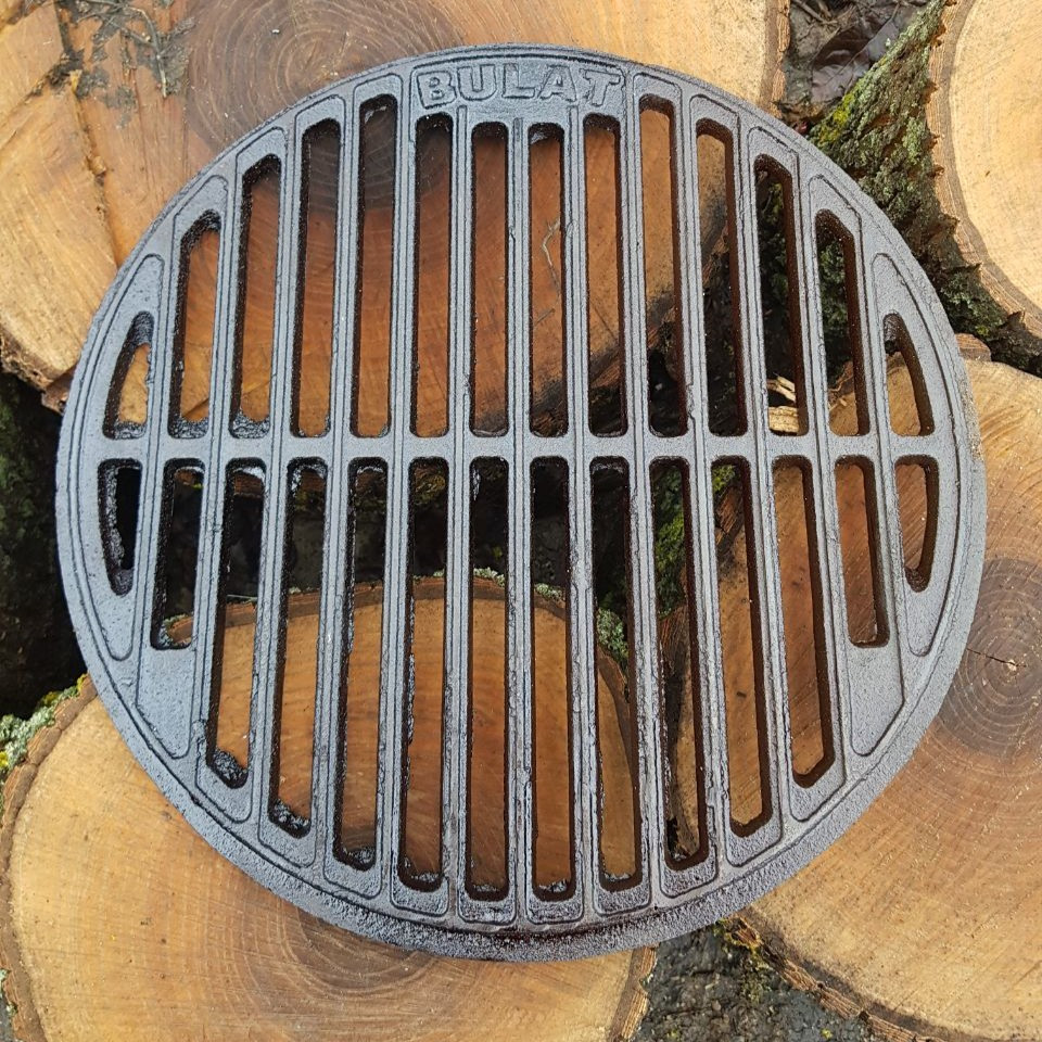 Чавунна решітка-гриль на садж кругла