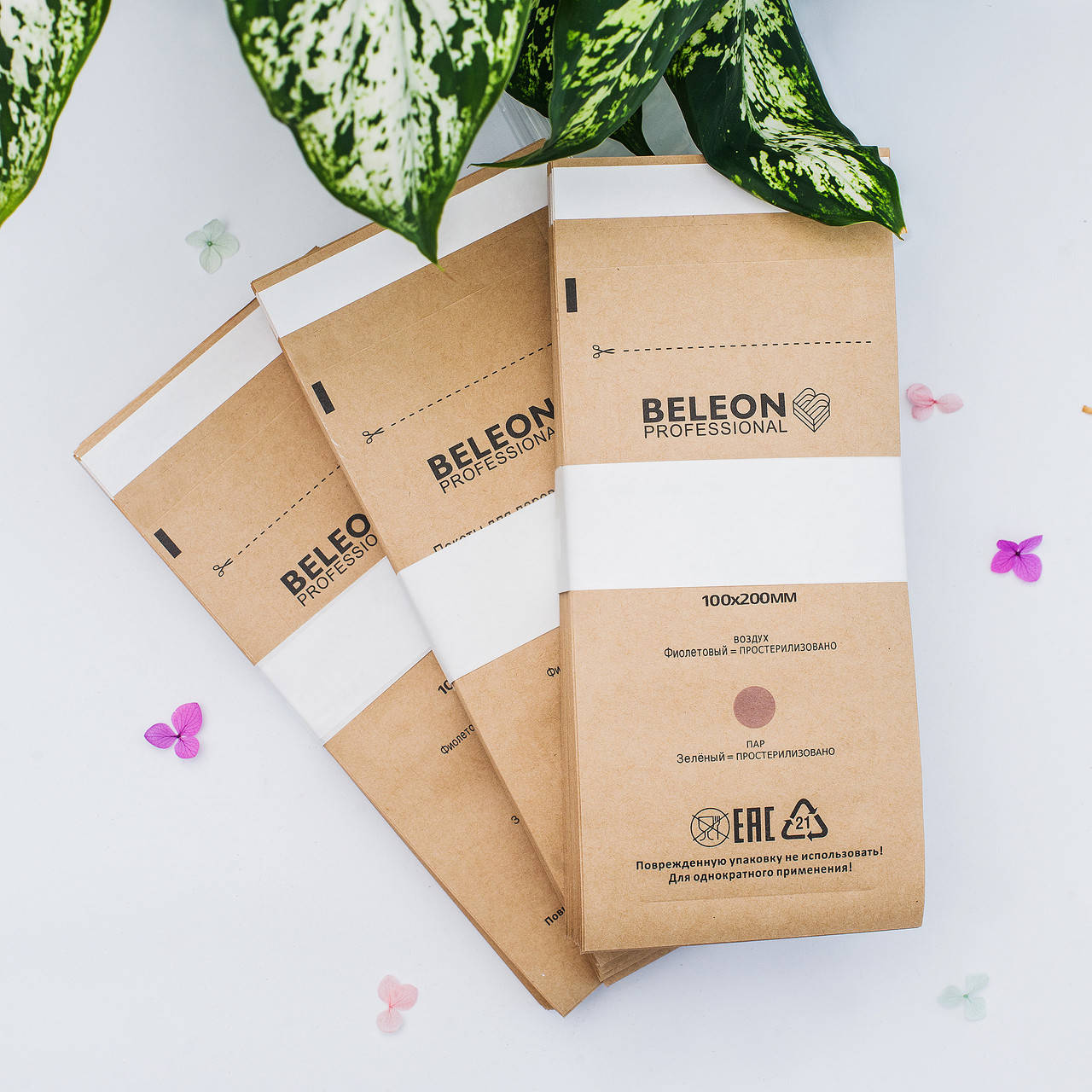 

Крафт пакеты для стерилизации BELEON, 100*200 мм