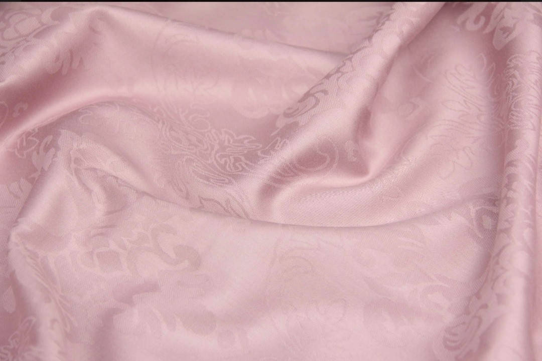 

Ткань сатин жаккард Турция 240см 130гр/м2 цвет пыльная роза