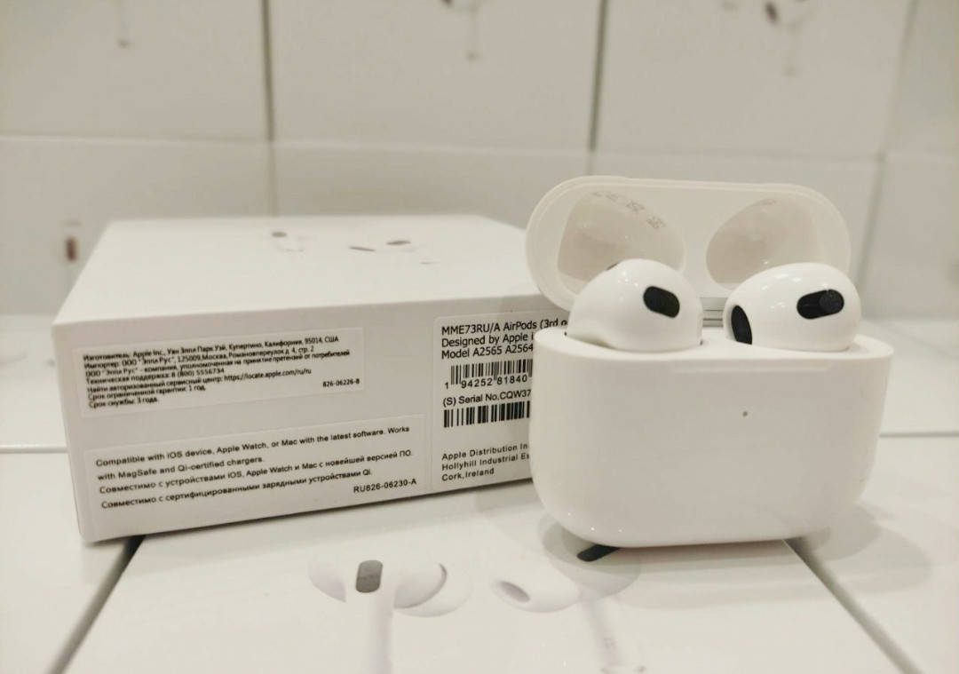 

Наушники Беспроводные AirPods 3 LUX 1 : 1 к Оригиналу ЛЮКС Копию, Белый