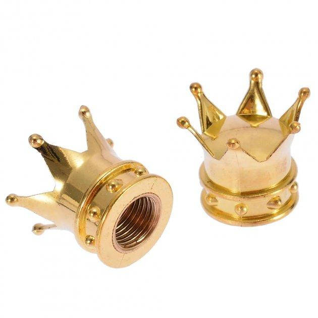 

Колпачки на ниппель для скутера, велосипеда, мотоцикла Alitek Корона Gold, 2 шт
