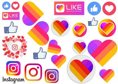 

Вафельна картинка для кондитерских виробів Likee, Instagram (лист А4) 5