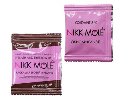 

Nikk Mole Краска для бровей и ресниц в саше + окислитель Brown Коричневая 5 мл