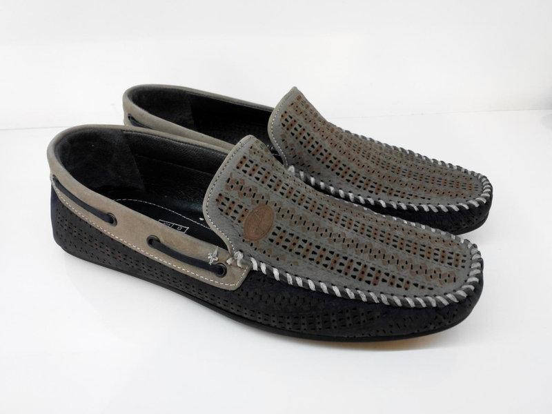 

Мокасини Etor 11341-6534-735 сірий+синій