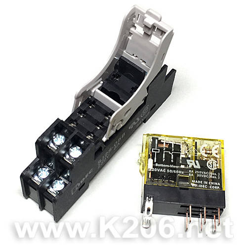 

Реле IDEC-RJ2S-CL-A220; 220VAC; 2x8A; 250VAC; 2 группы на переключение (DPDT); 28.8*27.0*12.7мм + колодка