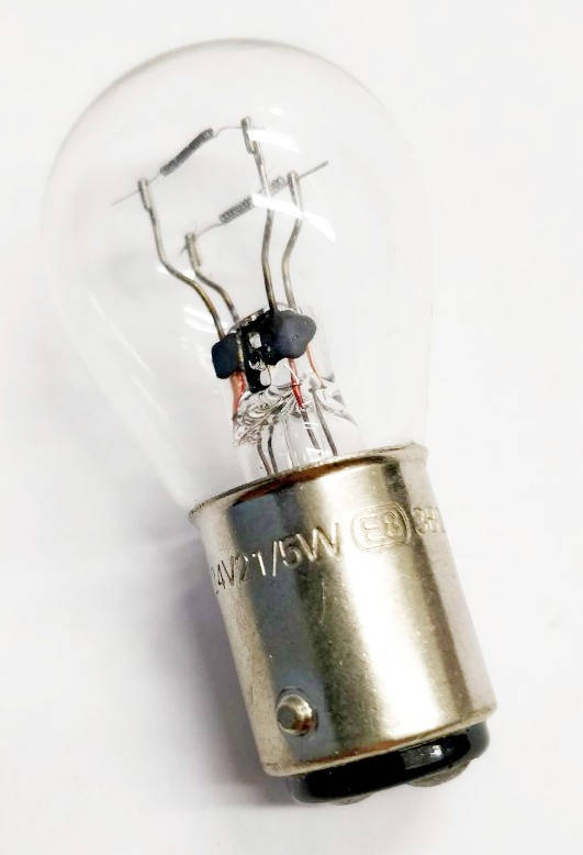 

Автолампа Solar P21/5W 24V BAY15d габарит/стопы двух контактная грузовые
