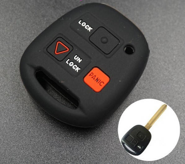 

Силиконовый чехол для ключа Toyota Yaris,Auris,Highlander, Land Cruiser,Rav4,Camry,Corolla, Avalon,Avensis, Черный