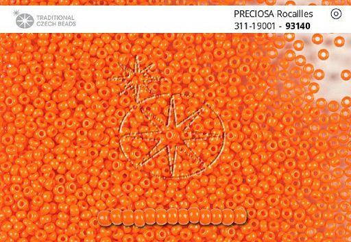 

31119/93140/13 Оранжевый непрозрачный. Ювелирный бисер Preciosa. 1грамм