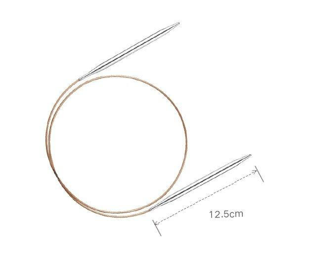 

Спицы Адди круговые супергладкие белая бронза 20см-150см 100, 3.5, Белый