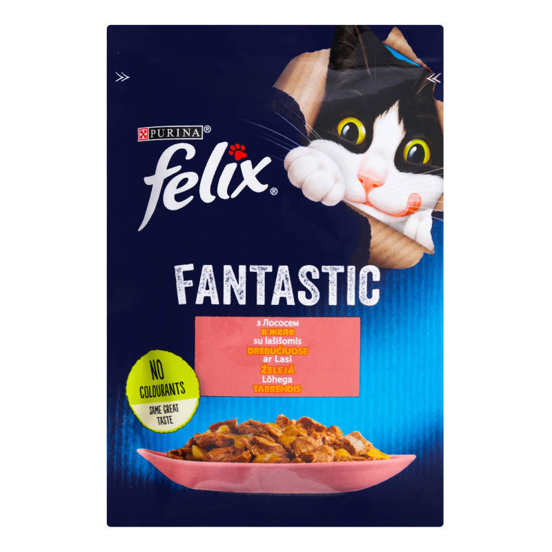 

Felix Fantastic (Фелікс Фантастік) з лососем, шматочки у желе, 85 г