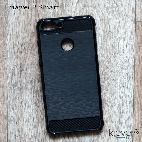 

TPU чехол накладка для Huawei P Smart (fig-lx1) (black carbon), Черный