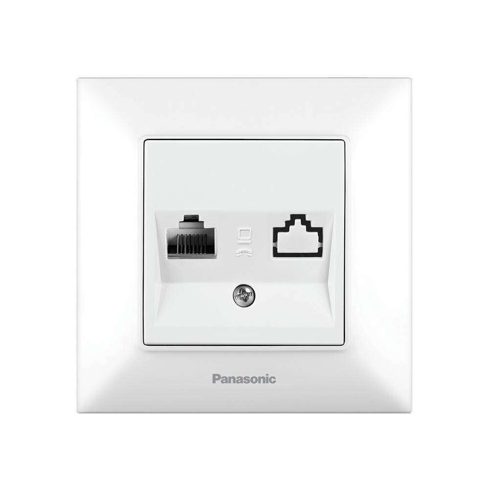 

Розетка компьютерная Panasonic Arkedia Slim RJ45 белая