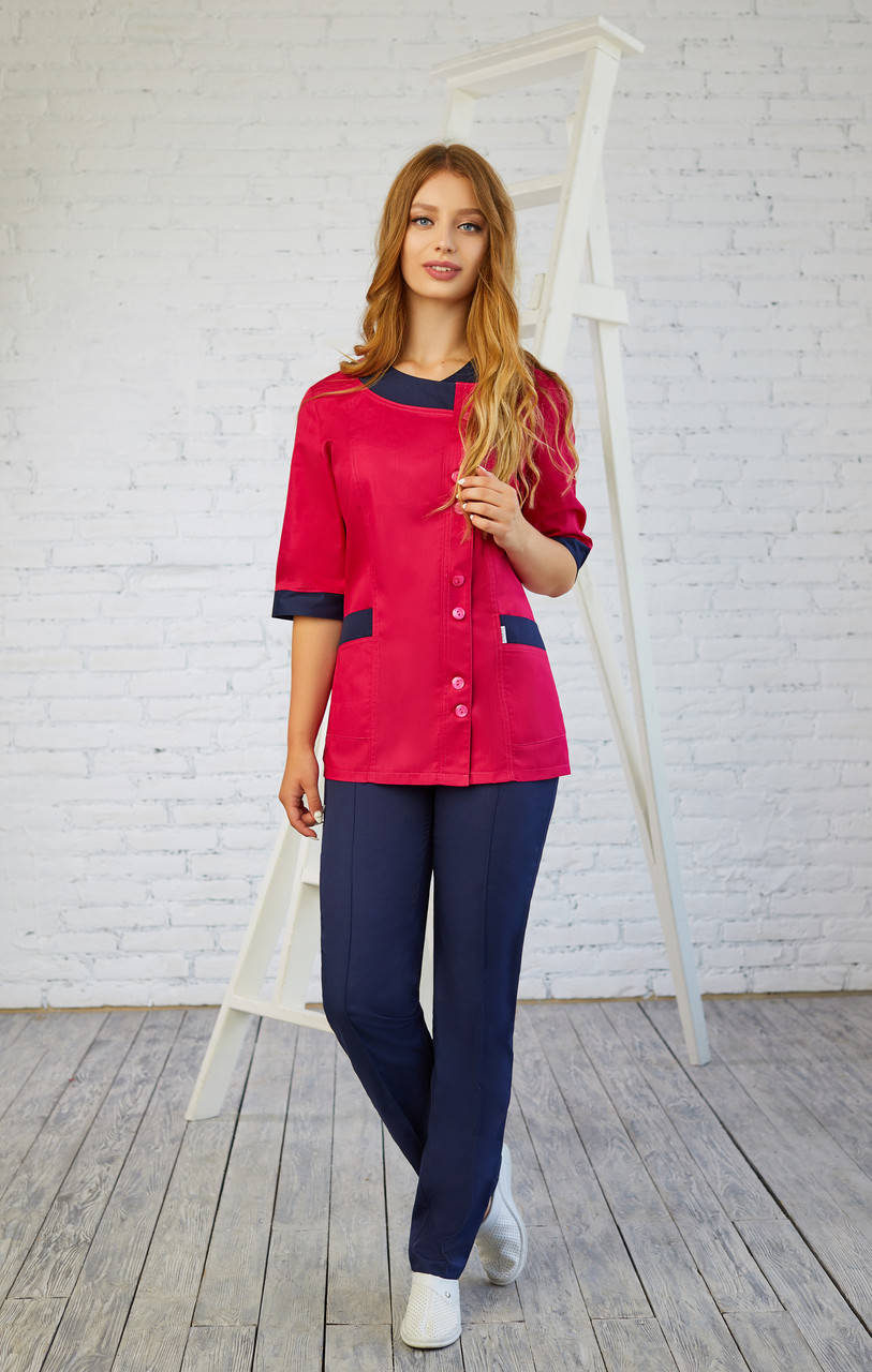 

Женский медицинский костюм Венеция - Костюм косметолога - Костюм массажиста, Белый