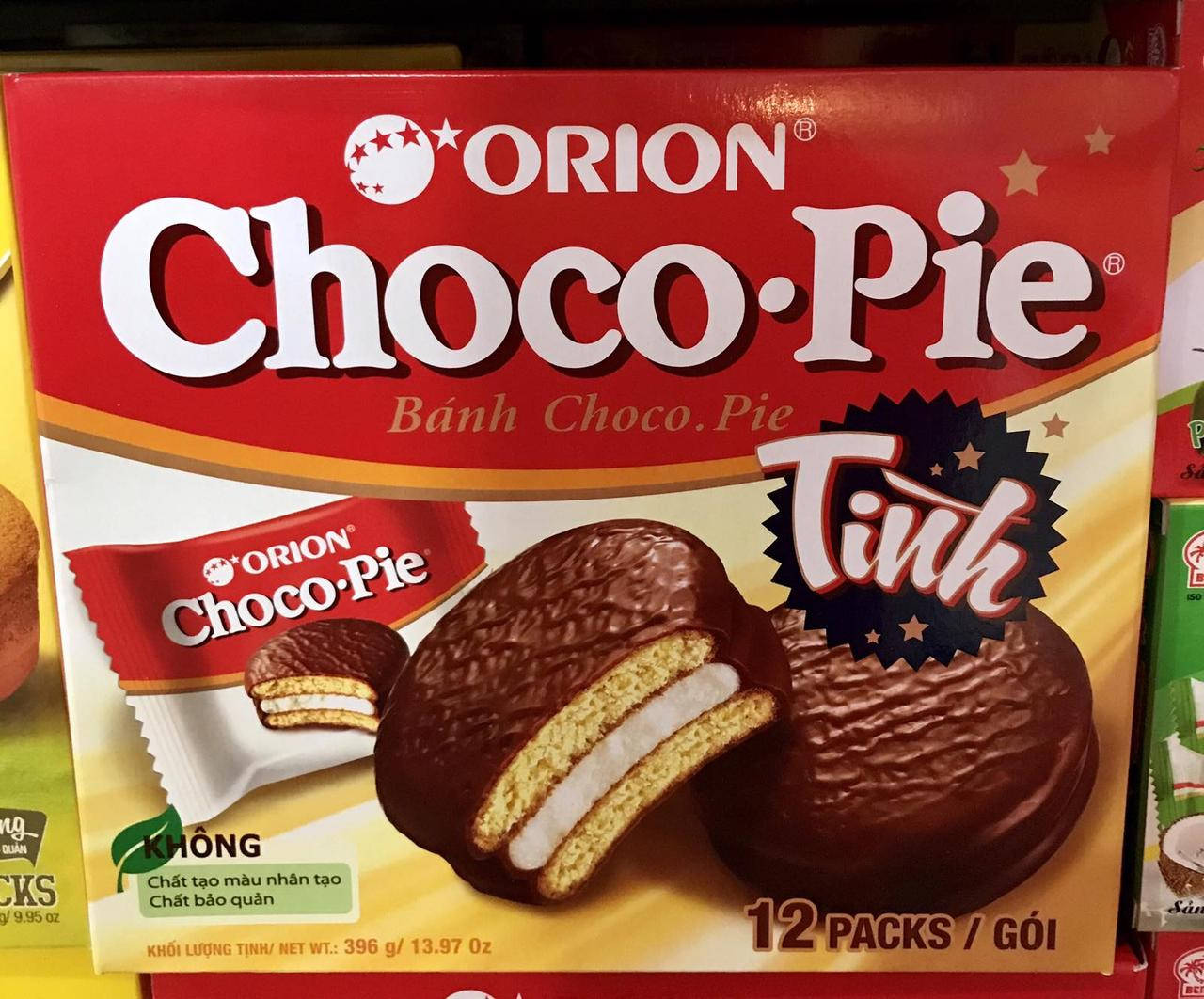 

Чокопай ChocoPie Orion шоколадное печенье 396г 33г*12шт.(Вьетнам)