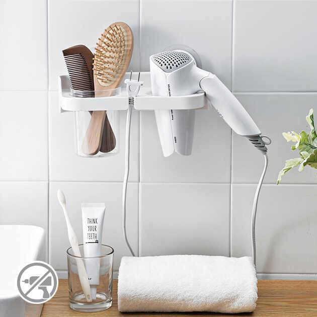 

Держатель для фена со стаканом для зубных щеток MVM BP-5