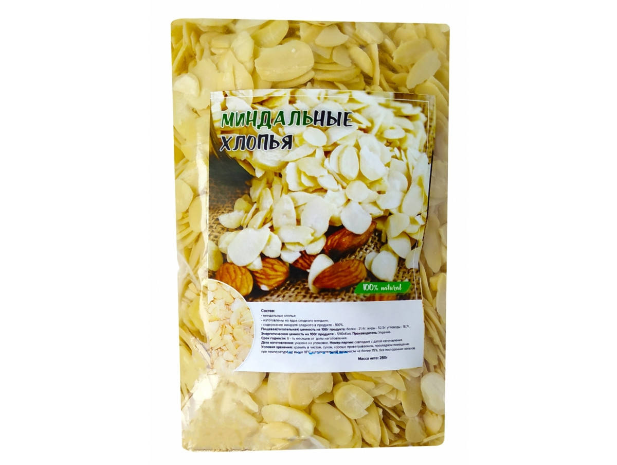 

Миндальные чипсы 250 грамм