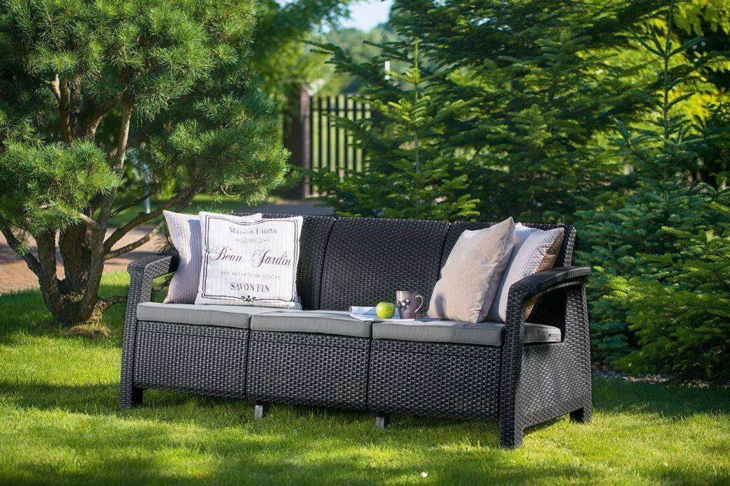 

Диван садовый Keter Corfu love seat max Графит