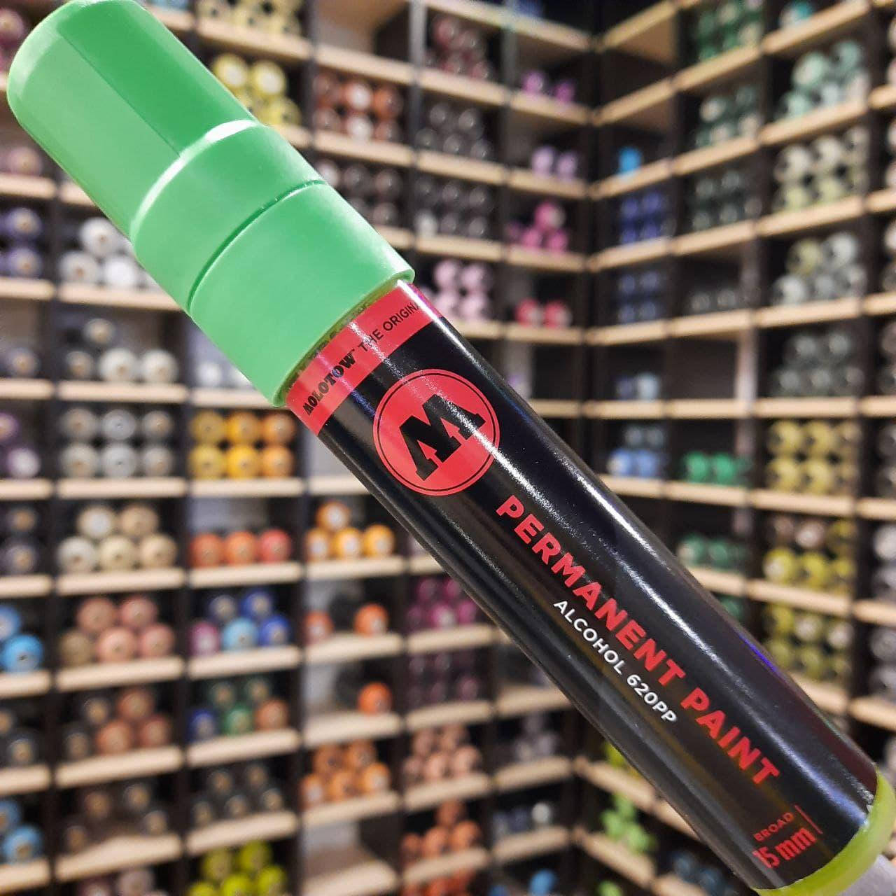 

Маркер спиртовой Molotow 620PP Cream Green (Салатовый) 15мм, Зелёный