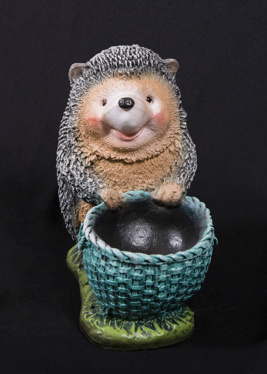 

Садова фігура. Кашпо їжак в.24см./ш.27см.(Гіпс)