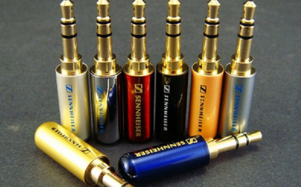 

Штекер 3,5мм стерео, Sennheiser, металлический корпус, синий