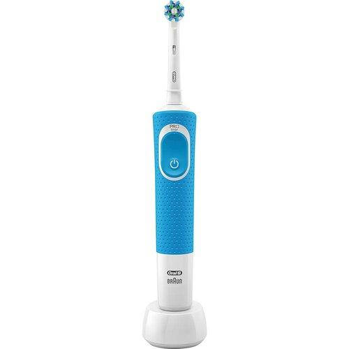 

Электрическая зубная щетка Braun Oral-B Vitality 100 Cross Action Black + антисептик Синій