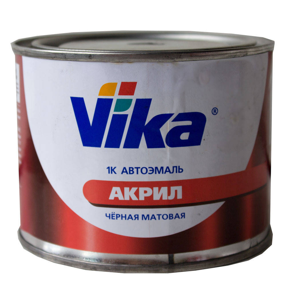 

Автоэмаль акриловая черная матовая Vika 0,4кг, Черный