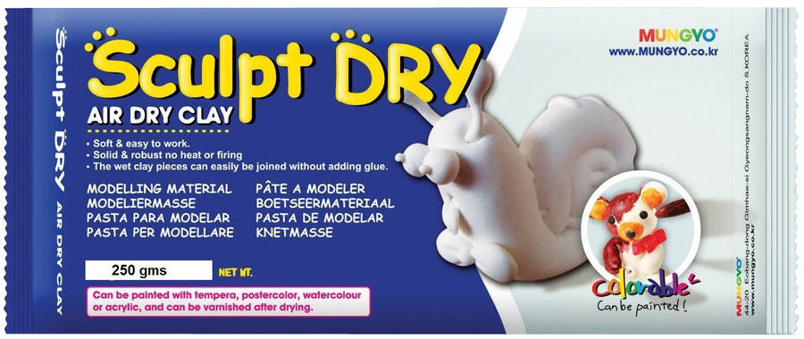 

Масса для моделирования, белая, самозастывающая, 250 г., ''Sculpt Dry'', MUNGYO, Белый