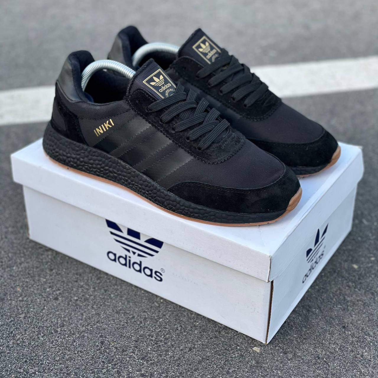 

Мужские кроссовки Adidas Iniki летние, Черный