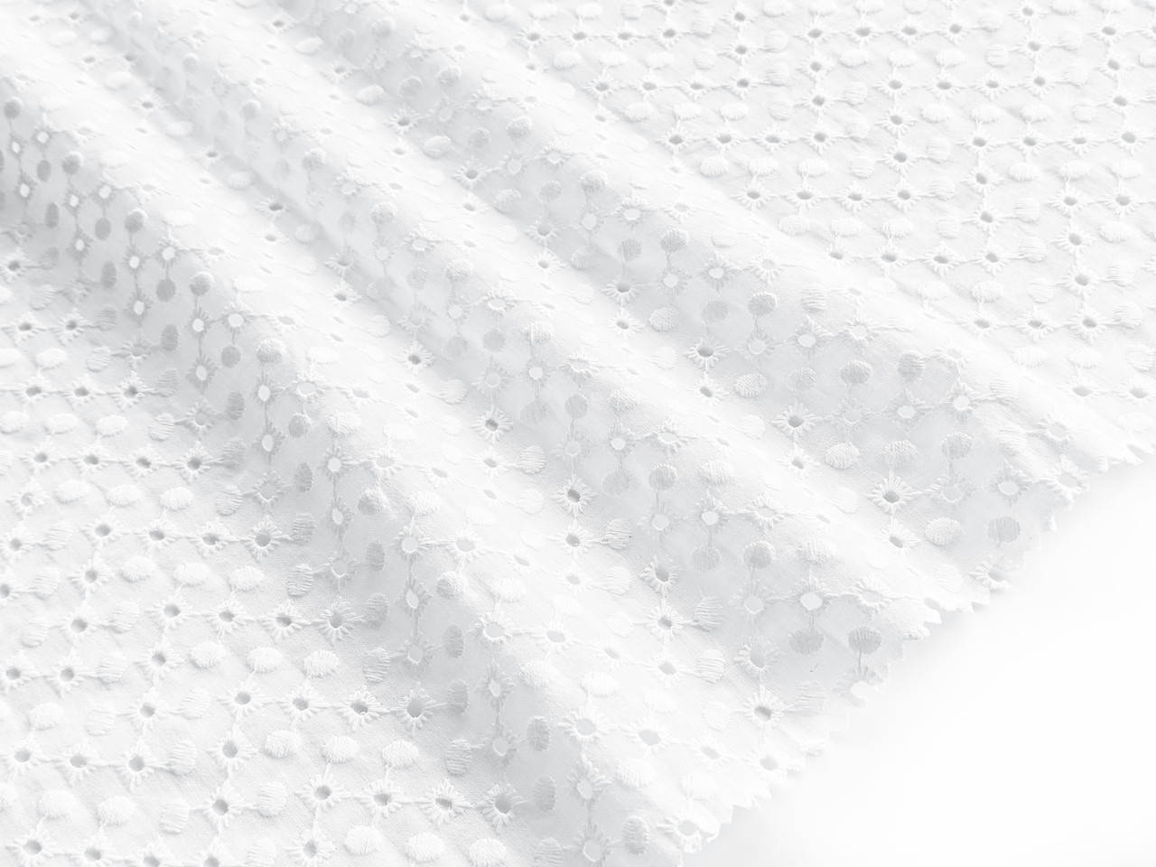 

Прошва цветочная геометрия, белый