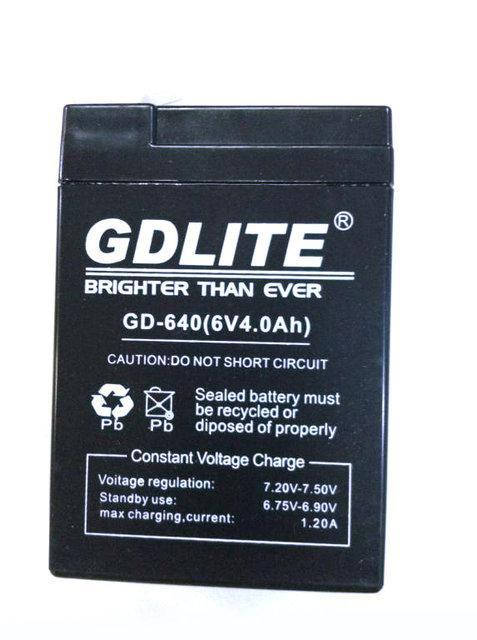 

Аккумулятор аккумуляторная батарея для торговых весов GDLITE 6V 4.0Ah GD-640