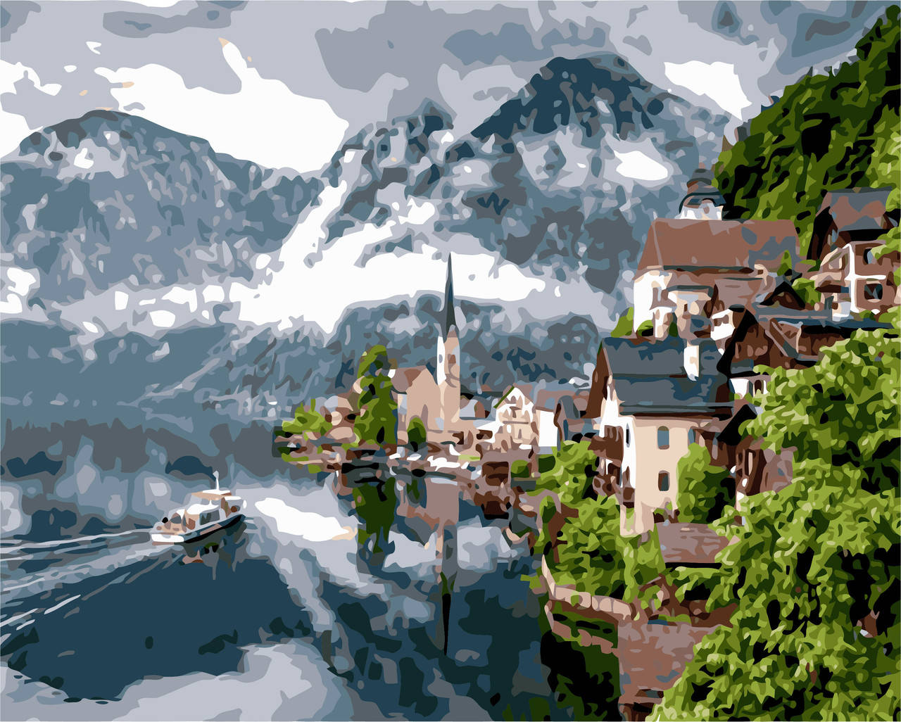 

Картина по номерам Origami Австрийские Альпы LW 375 40*50 производство Украина