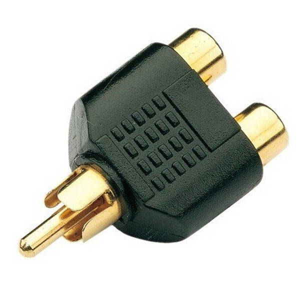 

Переходник аудио сплиттер Alitek RCA Male - 2 x RCA Female (папа-мама), Черный