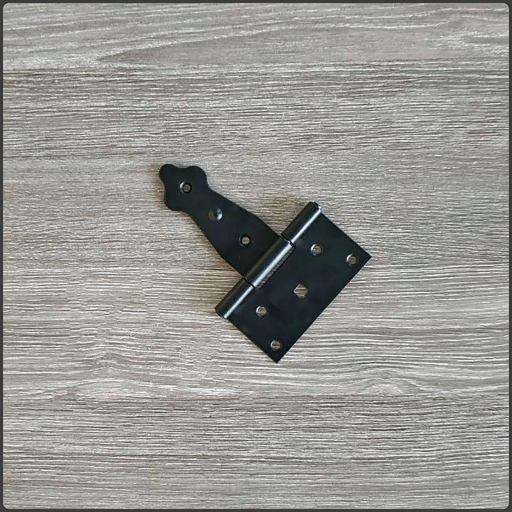 

Петля стрела с декором 100 мм черная, Черный