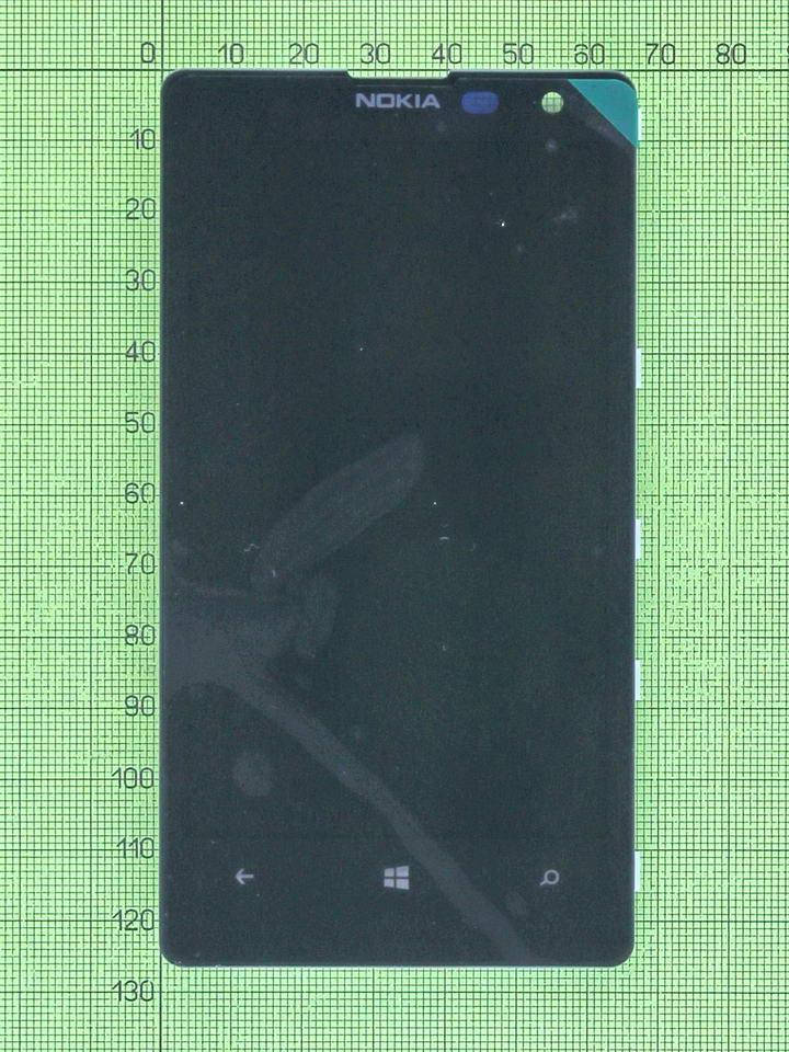 

Дисплей Nokia Lumia 1020 з сенсором, панеллю, чорний self-welded, Черный