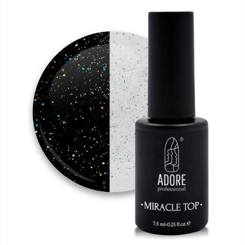 

Закрепитель для гель-лака ADORE Miracle Top №1 Golographic Glitter 7,5 мл (17970L')