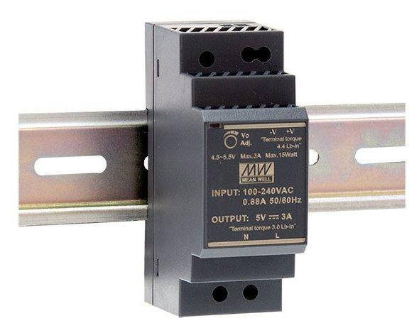 

Блок питания 36вт, 24в,1,5А на Din-рейку HDR-30-24 Mean well