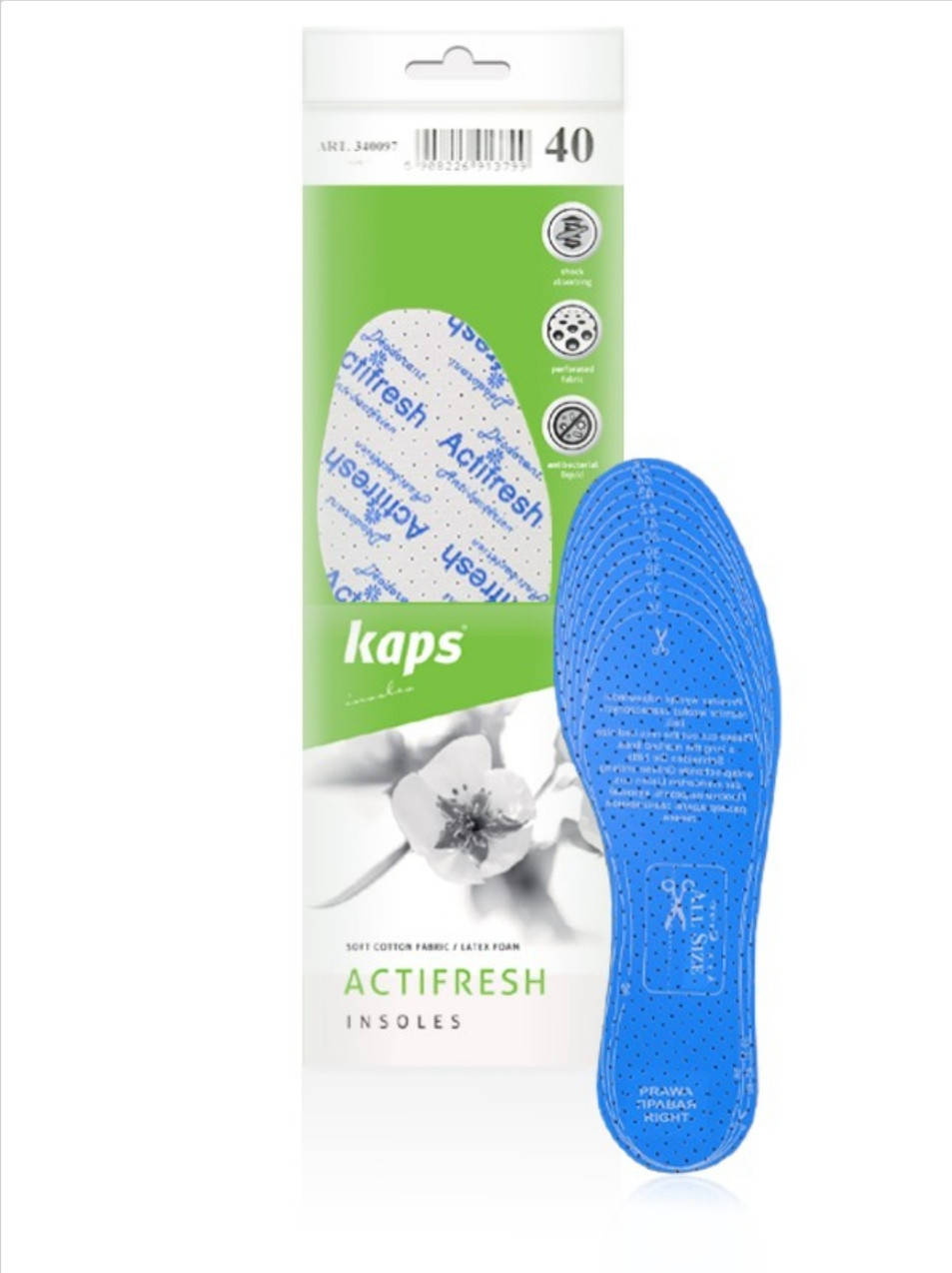 

Стельки гигиенические универсального размера 35-46 Kaps Actifresh