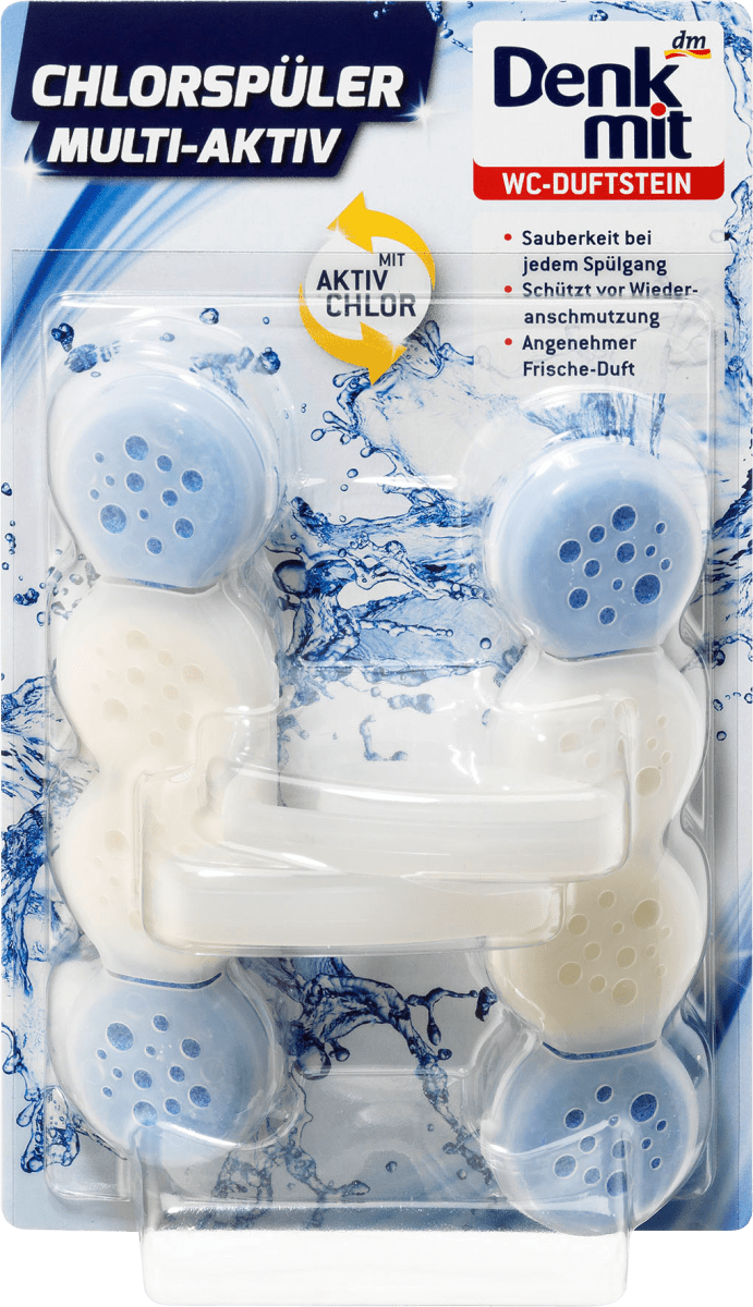 

Подвесные таблетки для унитаза Denkmit WC-Reiniger Chlorspüler, 2 шт