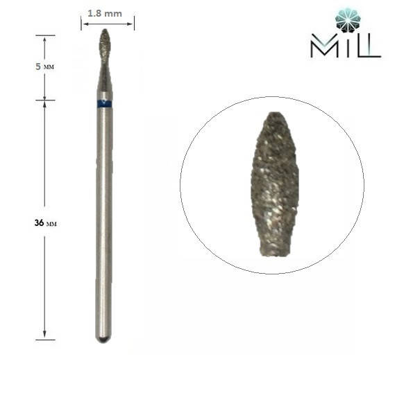 

Насадка алмазная Капля 1.8 мм синяя Mill, Синий