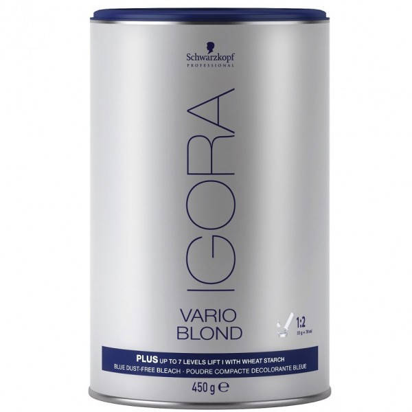 

Беспылевой осветляющий порошок IGORA Vario Blond Plus до 7 уровней (голубой) 450гр.
