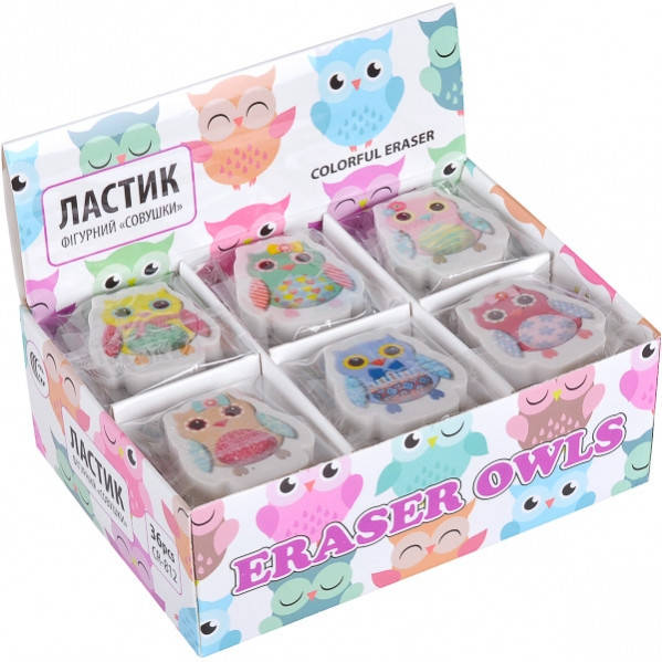 

Ластик цветной 812 «С» Совушки, Разные цвета