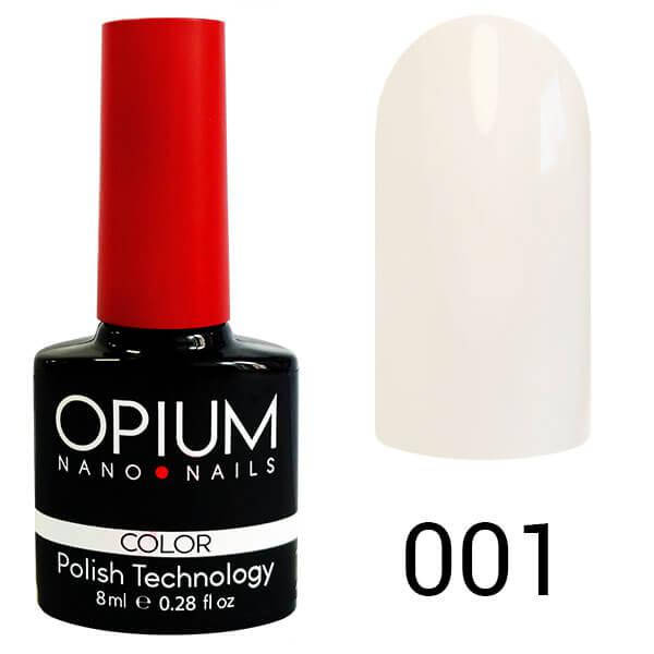

Гель лак OPIUM 8ml.№1 "белый"