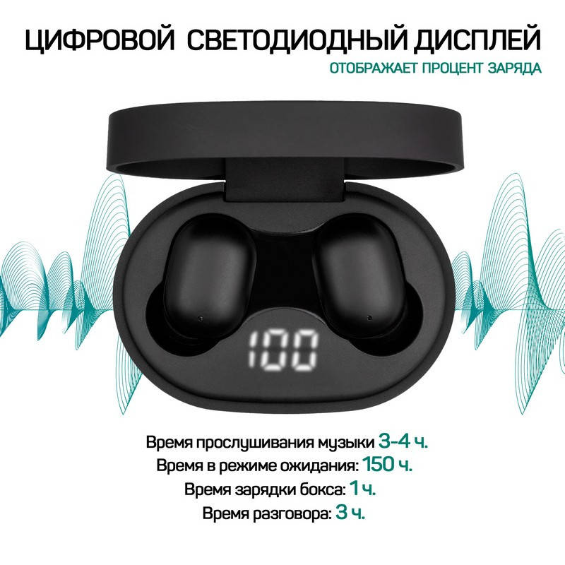 

Наушники Gelius Pro Reddots TWS Earbuds GP-TWS010 Black, Черный