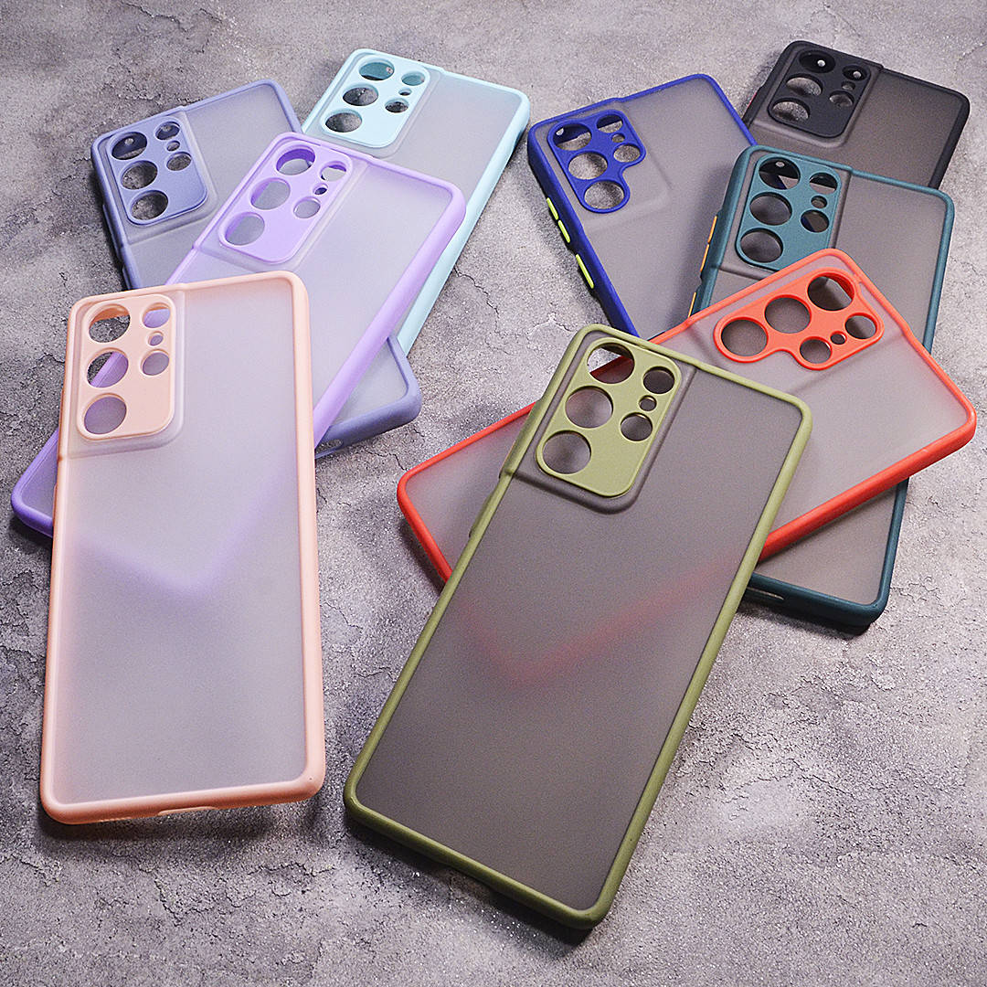 

Пластиковый чехол с цветными боками и защитой на камеру Samsung Galaxy S21 Ultra G998